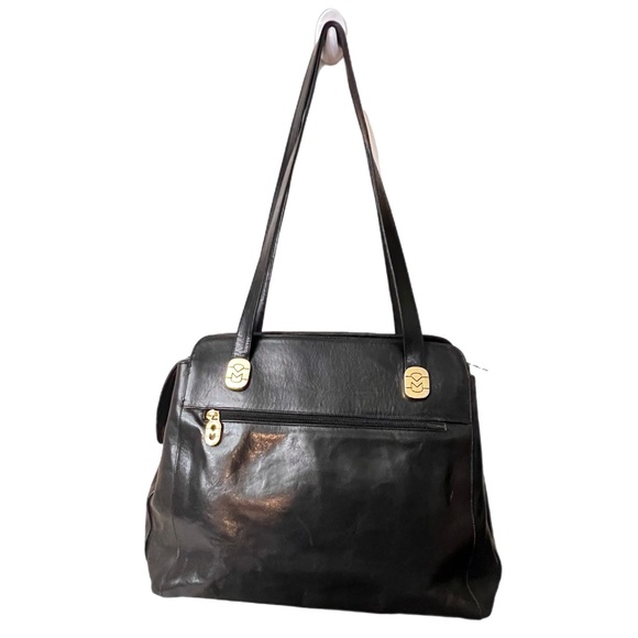Marino Orlandi vintage leather handbag Black - Picture 2 of 9